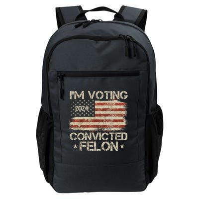 Im Voting Convicted Felon Trump Usa 2024 Vintage Backpack