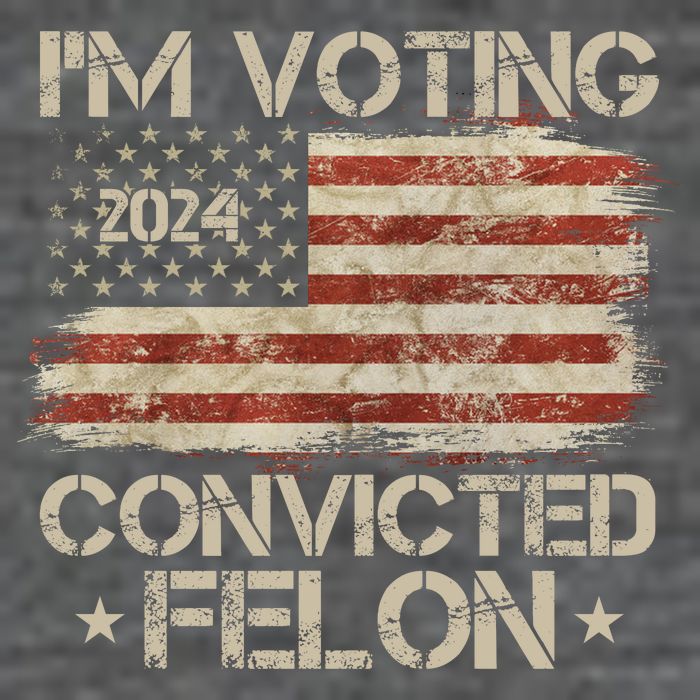 Im Voting Convicted Felon Trump Usa 2024 Vintage Backpack