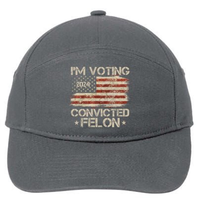 Im Voting Convicted Felon Trump Usa 2024 Vintage 7-Panel Snapback Hat
