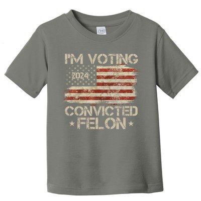 Im Voting Convicted Felon Trump Usa 2024 Vintage Toddler T-Shirt