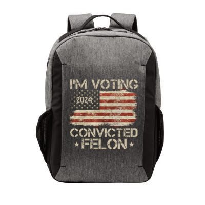 Im Voting Convicted Felon Trump Usa 2024 Vintage Vector Backpack