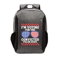 IM Voting Convicted Felon 2024 Usa Flag Sunglasses Groovy Gift Vector Backpack
