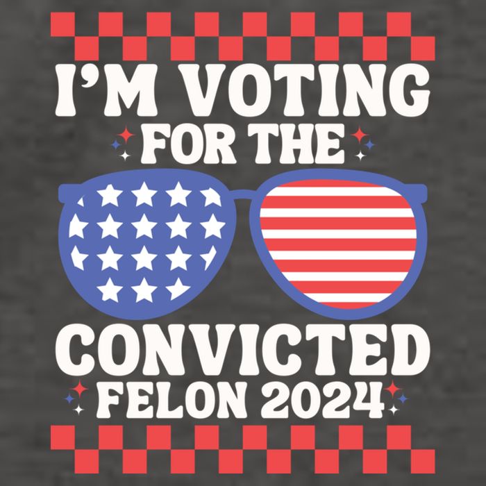 IM Voting Convicted Felon 2024 Usa Flag Sunglasses Groovy Gift Vector Backpack