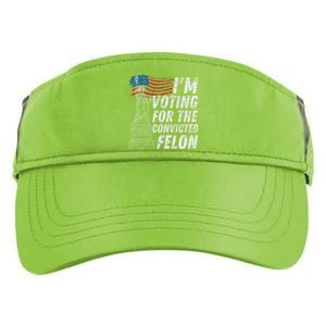 IM Voting Convicted Felon Funny Pro Trump 2024 Funny Gift Adult Drive Performance Visor