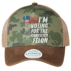 IM Voting Convicted Felon Funny Pro Trump 2024 Funny Gift Legacy Tie Dye Trucker Hat