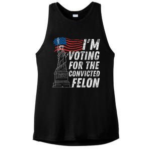 IM Voting Convicted Felon Funny Pro Trump 2024 Funny Gift Ladies PosiCharge Tri-Blend Wicking Tank