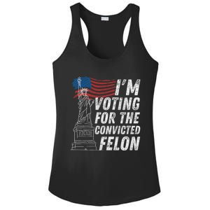 IM Voting Convicted Felon Funny Pro Trump 2024 Funny Gift Ladies PosiCharge Competitor Racerback Tank