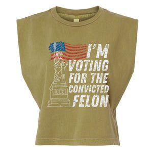 IM Voting Convicted Felon Funny Pro Trump 2024 Funny Gift Garment-Dyed Women's Muscle Tee