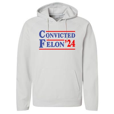 IM Voting Convicted Felon 2024 Trump 2024 Convicted Felon Performance Fleece Hoodie