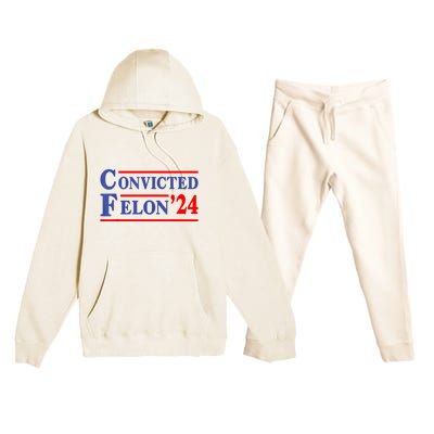 IM Voting Convicted Felon 2024 Trump 2024 Convicted Felon Premium Hooded Sweatsuit Set