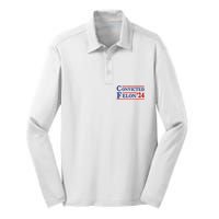 IM Voting Convicted Felon 2024 Trump 2024 Convicted Felon Silk Touch Performance Long Sleeve Polo