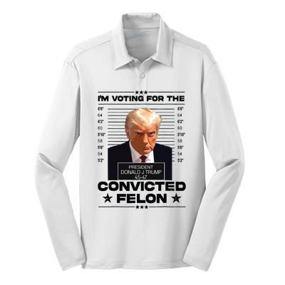 Im Voting Convicted Felon 2024 Trump 2024 Convicted Felon Silk Touch Performance Long Sleeve Polo