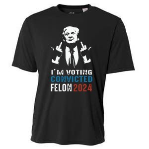 Im Voting Convicted Felon 2024 Trump Funny Quote Cooling Performance Crew T-Shirt