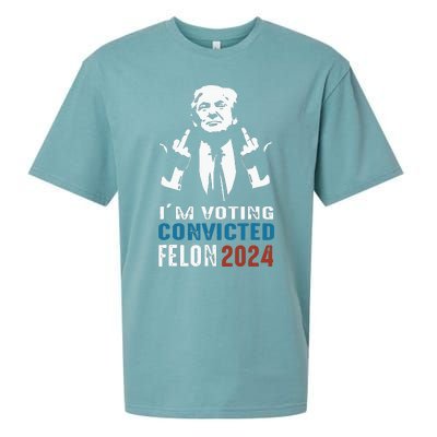 Im Voting Convicted Felon 2024 Trump Funny Quote Sueded Cloud Jersey T-Shirt