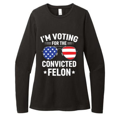 Im Voting Convicted Felon Funny Pro Trump 2024 Womens CVC Long Sleeve Shirt