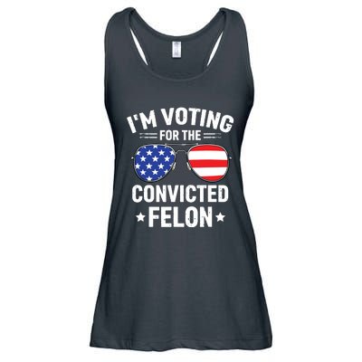 Im Voting Convicted Felon Funny Pro Trump 2024 Ladies Essential Flowy Tank