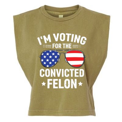 Im Voting Convicted Felon Funny Pro Trump 2024 Garment-Dyed Women's Muscle Tee