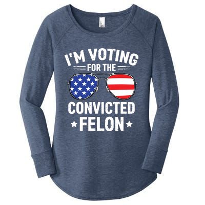 Im Voting Convicted Felon Funny Pro Trump 2024 Women's Perfect Tri Tunic Long Sleeve Shirt