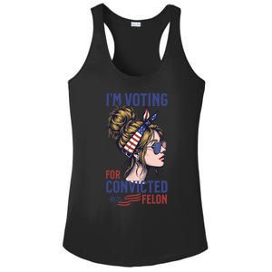 IM Voting Convicted Felon In 2024 Messy Bun Gift Ladies PosiCharge Competitor Racerback Tank