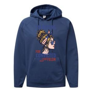 IM Voting Convicted Felon In 2024 Messy Bun Gift Performance Fleece Hoodie