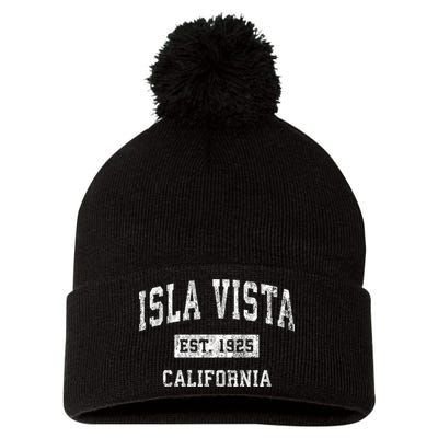 Isla Vista California EST 1925 Vintage Sports Pom Pom 12in Knit Beanie