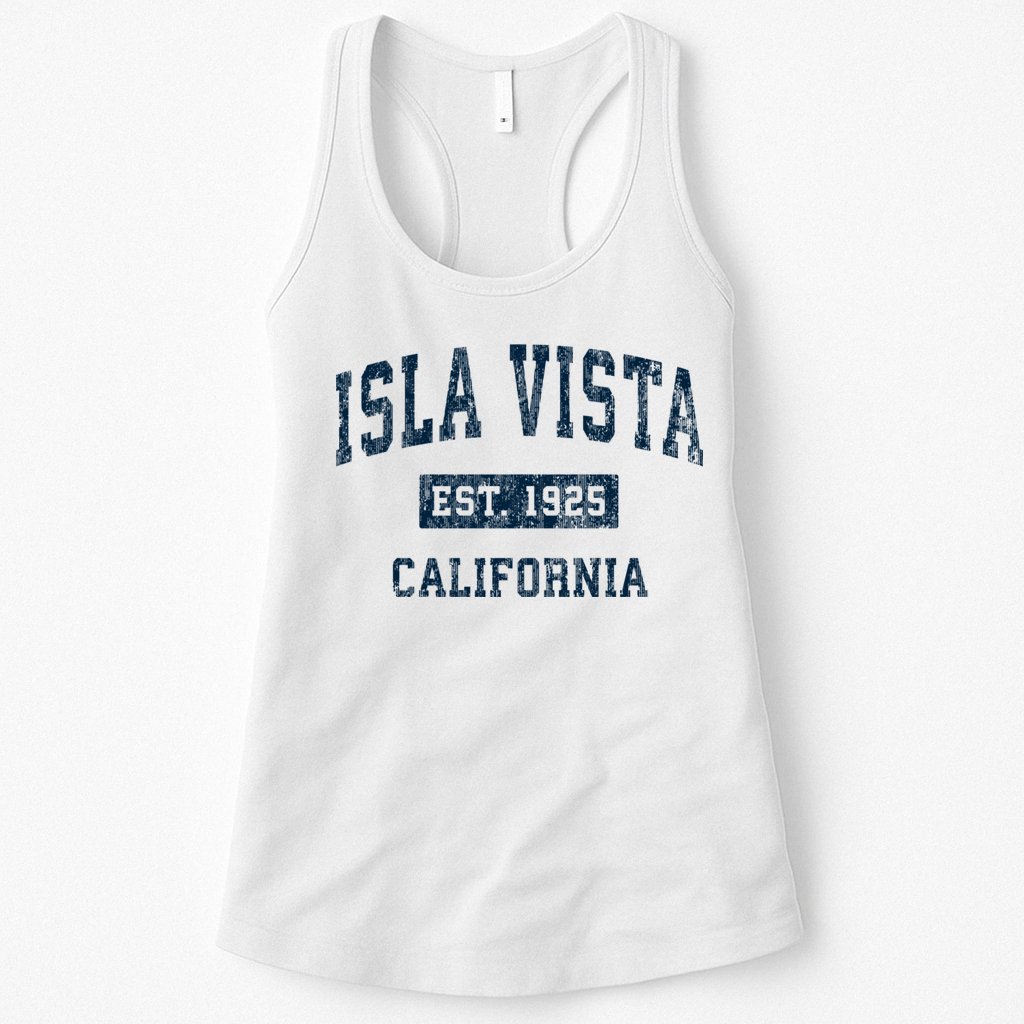 Isla Vista California EST 1925 Vintage Sports Womens Tank Top