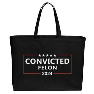 I Voted Convicted Felon 2024 Pro Trump Supporters Campaign Cotton Canvas Jumbo Tote