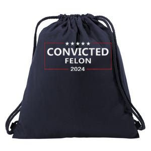 I Voted Convicted Felon 2024 Pro Trump Supporters Campaign Drawstring Bag