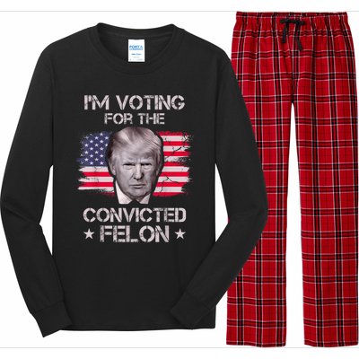 IM Voting Convicted Felon 2024 Trump 2024 Convicted Felon Long Sleeve Pajama Set