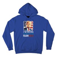 IM Voting Convicted Felon 2024 Vintage Retro Donald Trump Gift Hoodie