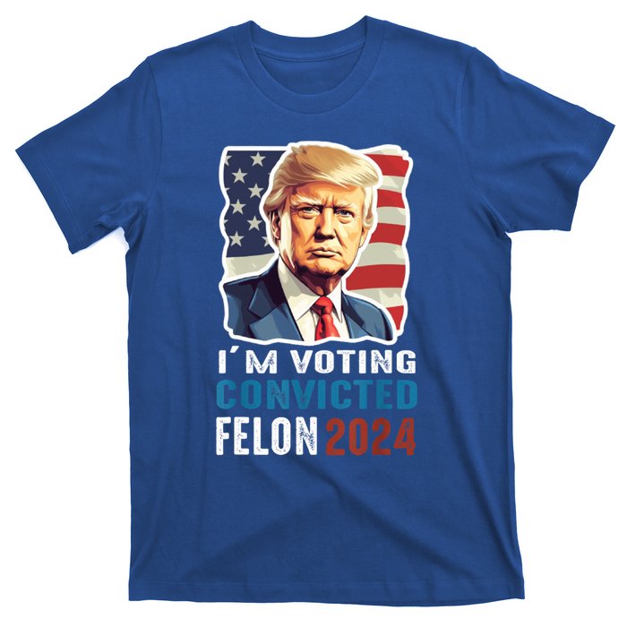 IM Voting Convicted Felon 2024 Vintage Retro Donald Trump Gift T-Shirt