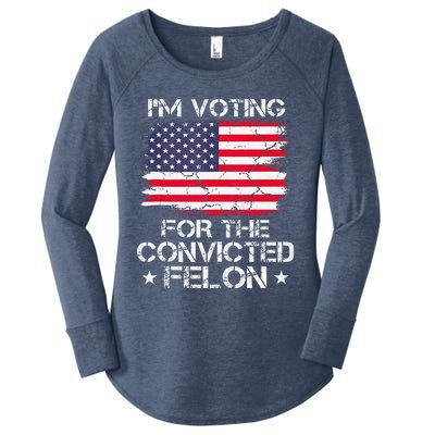 IM Voting Convicted Felon 2024 Trump 2024 Convicted Felon Women's Perfect Tri Tunic Long Sleeve Shirt