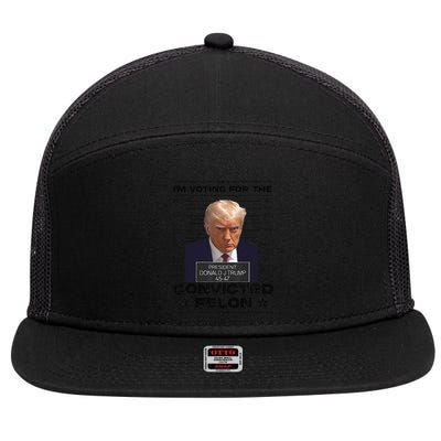 IM Voting Convicted Felon 2024 Trump 2024 Convicted Felon 7 Panel Mesh Trucker Snapback Hat