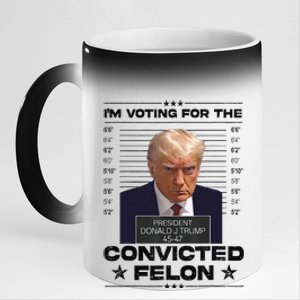 IM Voting Convicted Felon 2024 Trump 2024 Convicted Felon 11oz Black Color Changing Mug