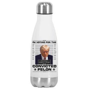 IM Voting Convicted Felon 2024 Trump 2024 Convicted Felon Stainless Steel Insulated Water Bottle