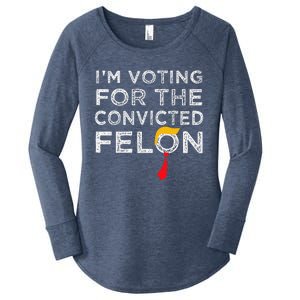 IM Voting Convicted Felon 2024 Trump 2024 Convicted Felon Women's Perfect Tri Tunic Long Sleeve Shirt