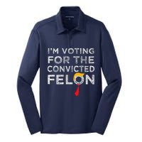 IM Voting Convicted Felon 2024 Trump 2024 Convicted Felon Silk Touch Performance Long Sleeve Polo