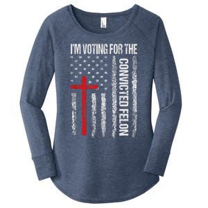 IM Voting Convicted Felon 2024 Trump 2024 Convicted Felon Women's Perfect Tri Tunic Long Sleeve Shirt