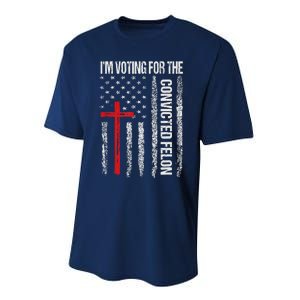 IM Voting Convicted Felon 2024 Trump 2024 Convicted Felon Performance Sprint T-Shirt