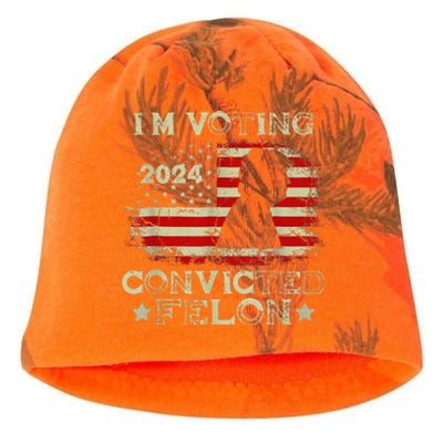 IM Voting Convicted Felon 2024 Kati - Camo Knit Beanie