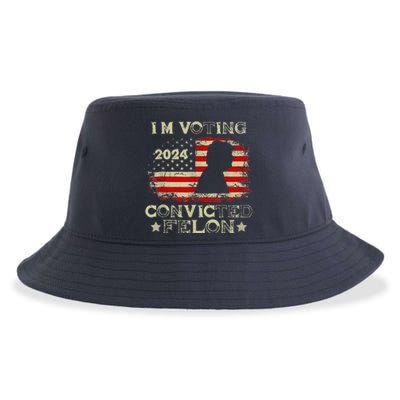 IM Voting Convicted Felon 2024 Sustainable Bucket Hat