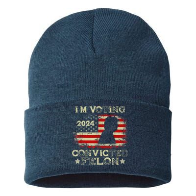 IM Voting Convicted Felon 2024 Sustainable Knit Beanie