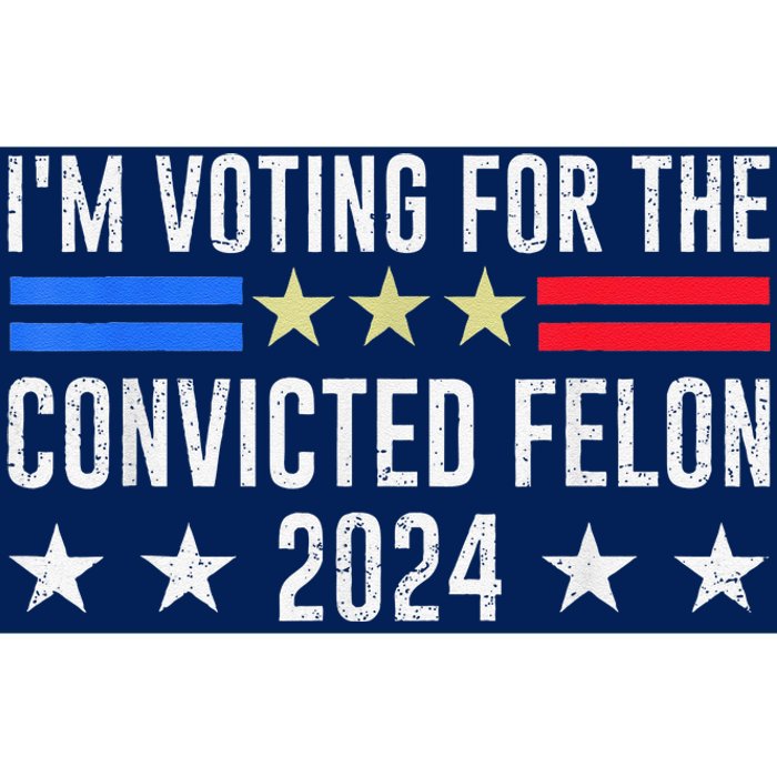 IM Voting Convicted Felon 2024 Messy Bun Funny Fellon 2024 Bumper Sticker