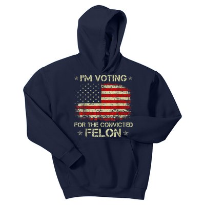 IM Voting Convicted Felon 2024 Kids Hoodie