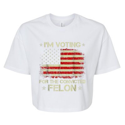 IM Voting Convicted Felon 2024 Bella+Canvas Jersey Crop Tee