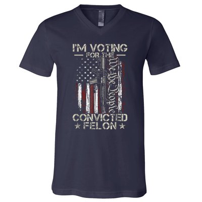 IM Voting Convicted Felon 2024 Convicted Felon 2024 V-Neck T-Shirt