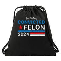 IM Voting Convicted Felon 2024 Drawstring Bag