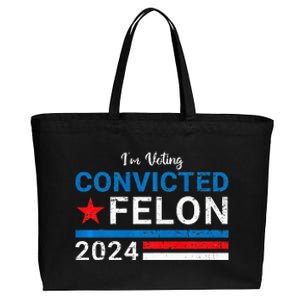 IM Voting Convicted Felon 2024 Cotton Canvas Jumbo Tote