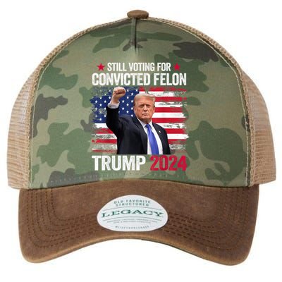 IM Voting Convicted Felon 2024 Trump 2024 Convicted Felon Legacy Tie Dye Trucker Hat