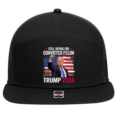 IM Voting Convicted Felon 2024 Trump 2024 Convicted Felon 7 Panel Mesh Trucker Snapback Hat